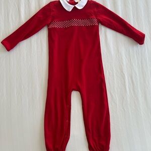 The Beaufort Bonnet Company Red Kids Footie